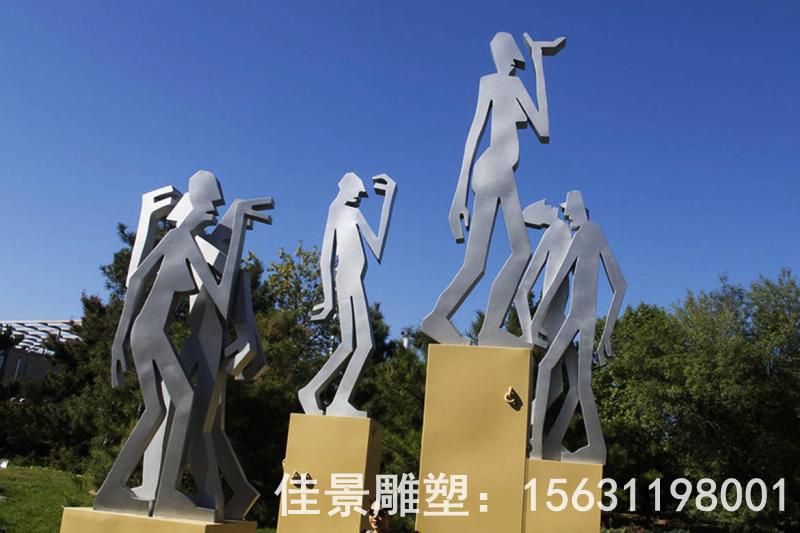 抽象人物景区不锈钢雕塑