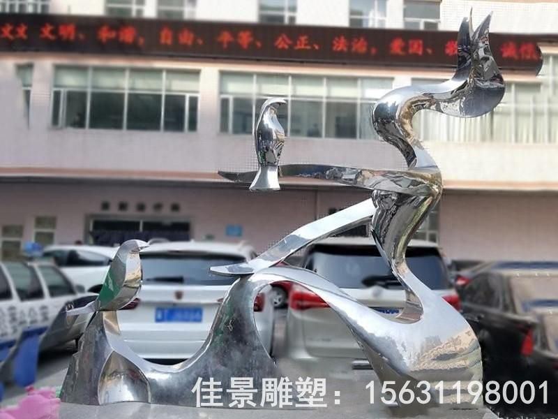抽象人物户外不锈钢雕塑