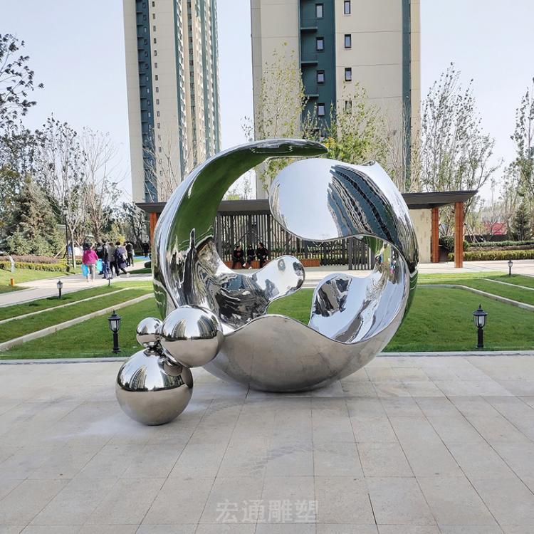 镂空标志户外不锈钢雕塑