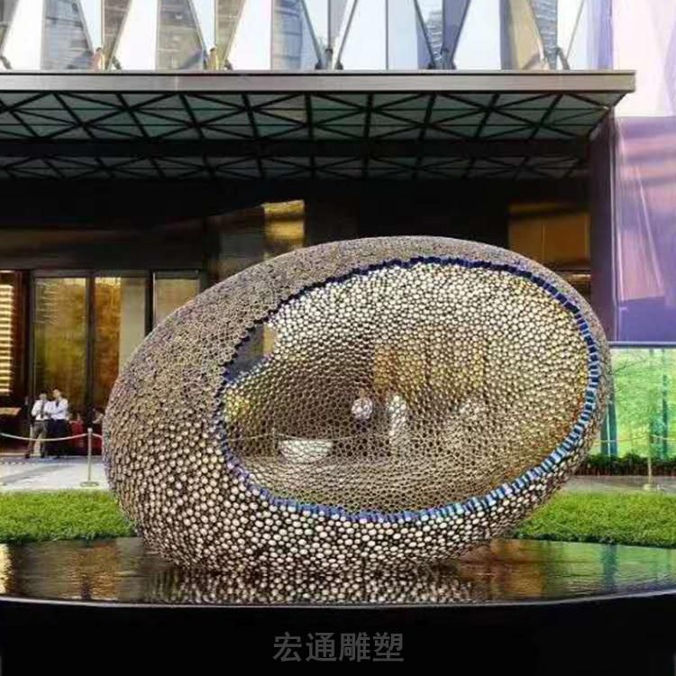 镂空标志公园不锈钢雕塑