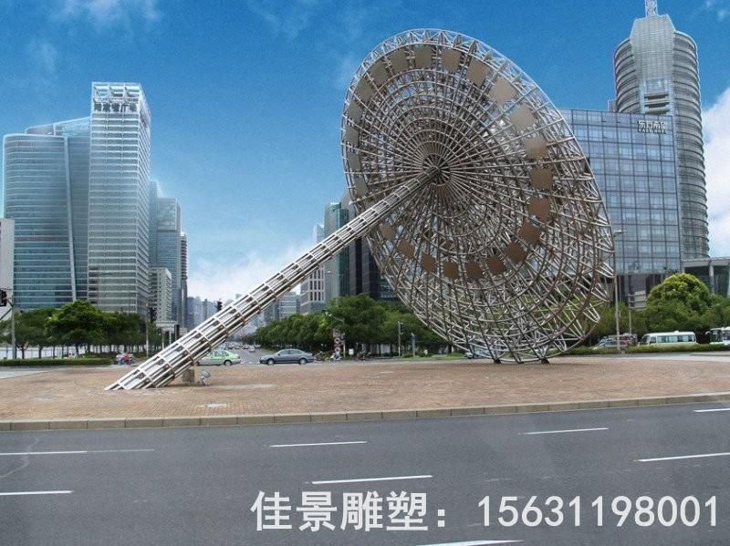 镂空日晷景观不锈钢雕塑