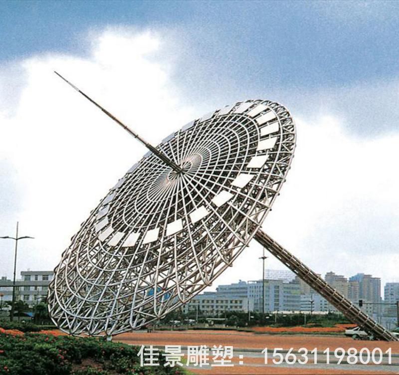 不锈钢镂空日晷景观雕塑