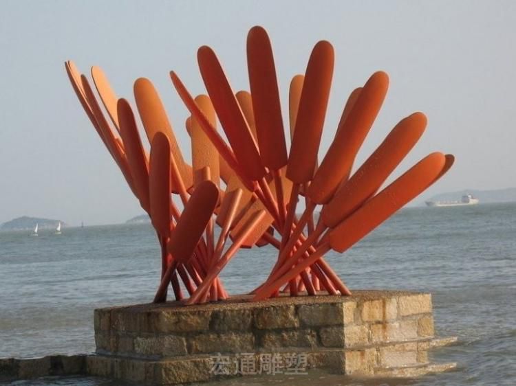 彩绘景观庭院不锈钢雕塑