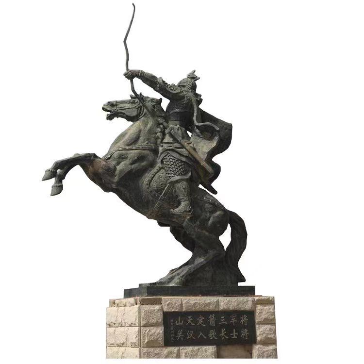 古代将军骑马户外铜雕
