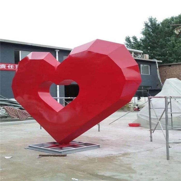 不锈钢love爱心景观雕塑