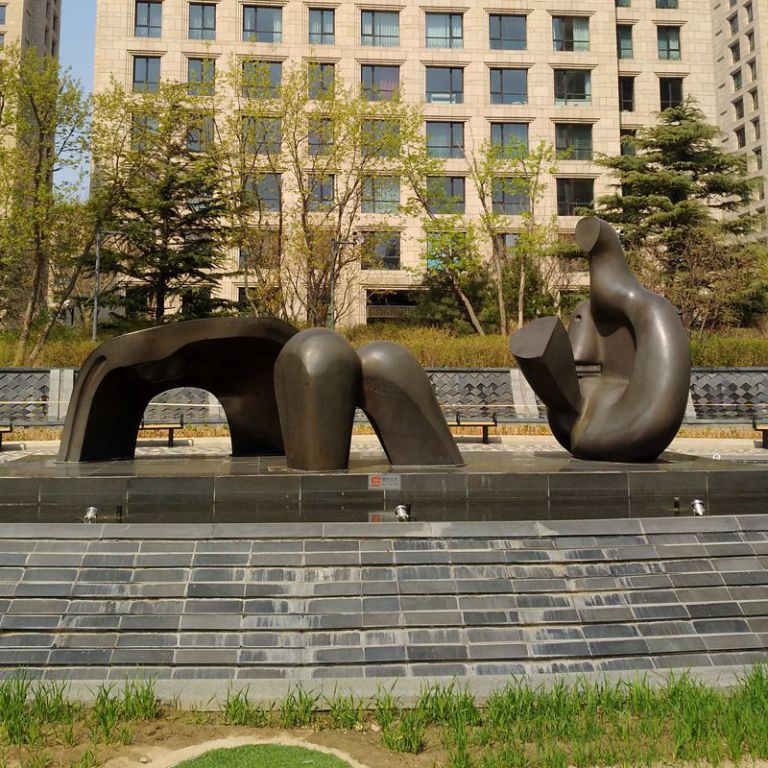 抽象标志小品公园铜雕