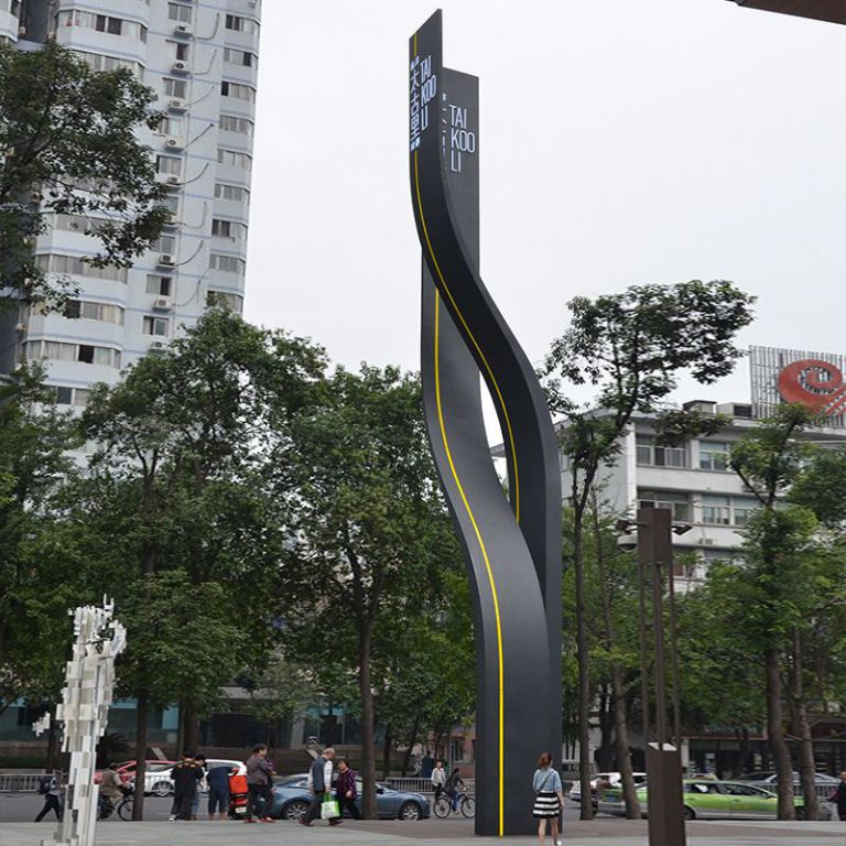 地产景观精神堡垒 不锈钢指示牌