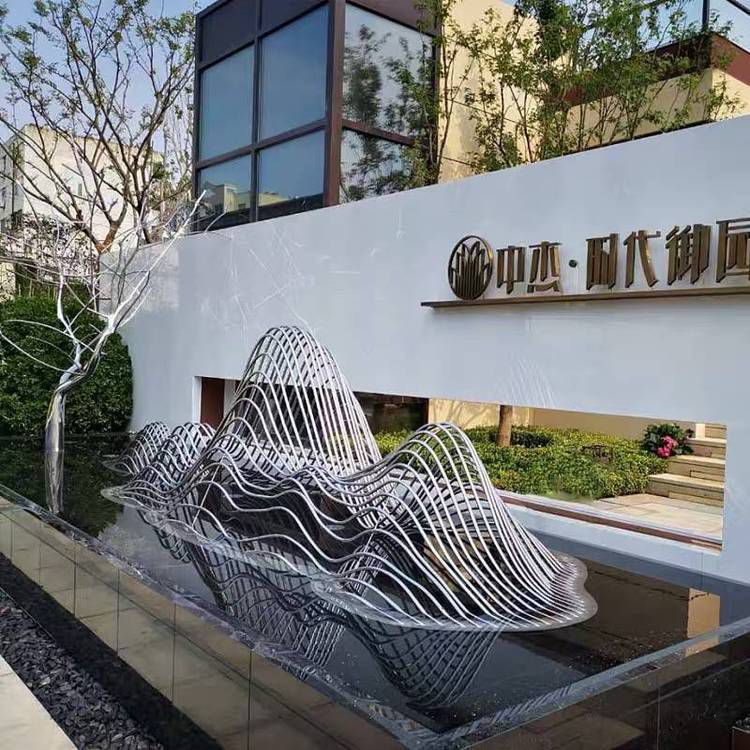 镂空不锈钢钢丝假山雕塑