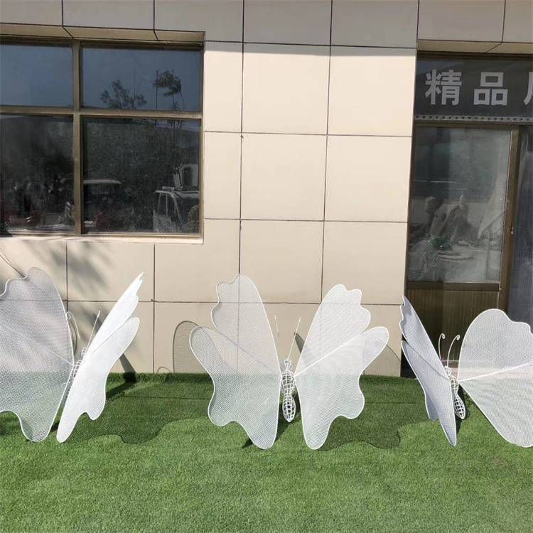 不锈钢动物蝴蝶景观雕塑