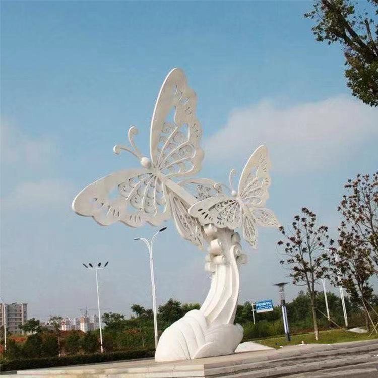 不锈钢雕塑 蝴蝶雕塑景观装饰摆件