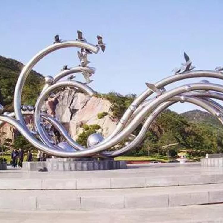 建筑标志不锈钢景观雕塑