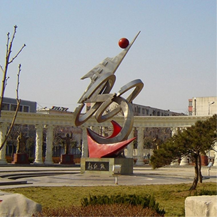 彩绘科技之星不锈钢雕塑
