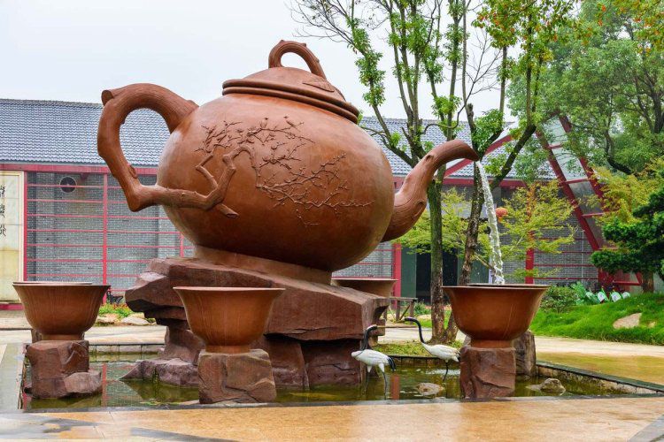 茶壶喷泉户外景观铜雕