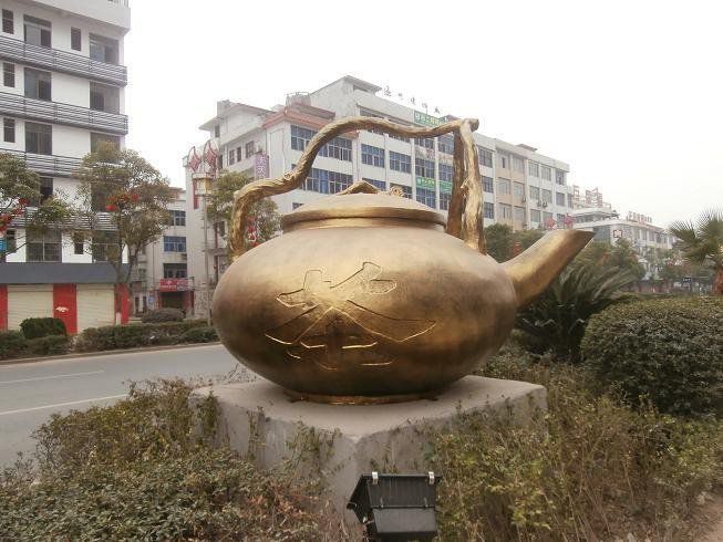 茶壶喷泉广场景观铜雕