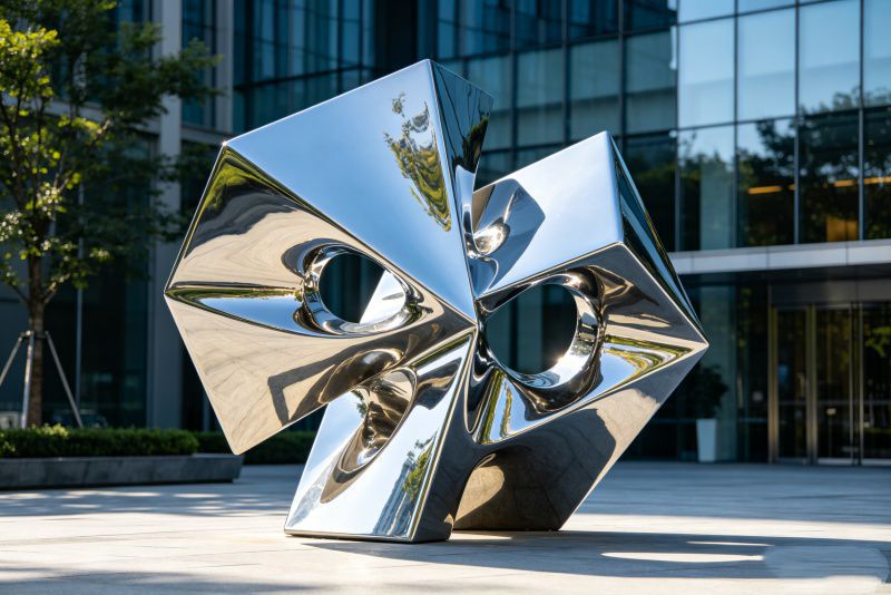 抽象造型 不锈钢景观雕塑厂家