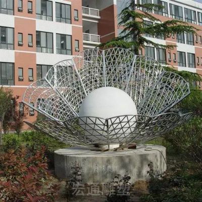 不锈钢明珠雕塑城市景观
