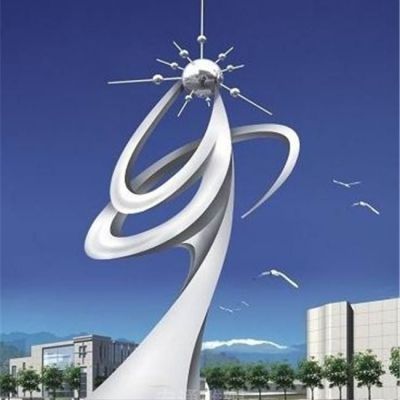 不锈钢升腾雕塑 企业抽象雕塑