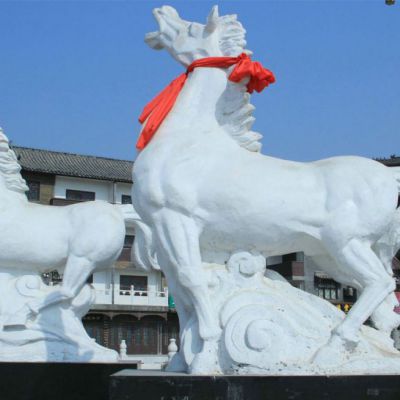 园林汉白玉马雕塑
