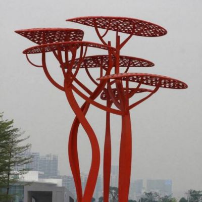 不锈钢镂空树景观雕塑