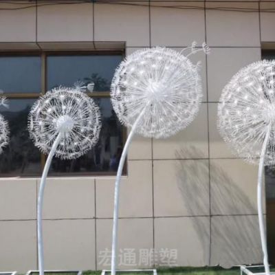 不锈钢蒲公英景观雕塑