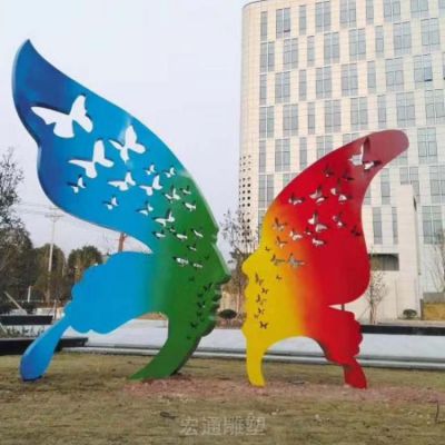 镂空不锈钢蝴蝶景观雕塑
