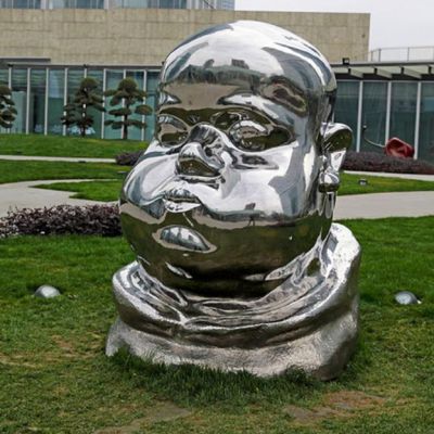 不锈钢人物头像雕塑