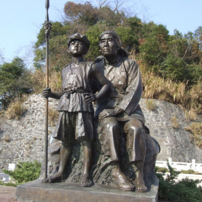 红军民兵警卫人物铜雕