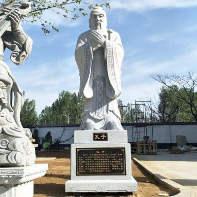 校园大理石孔子景观石雕