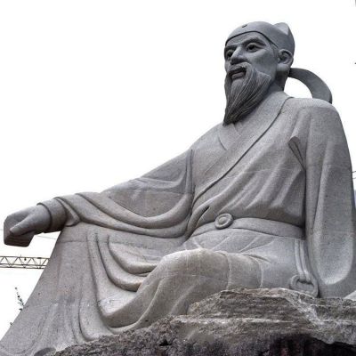 唐代诗人白居易石雕