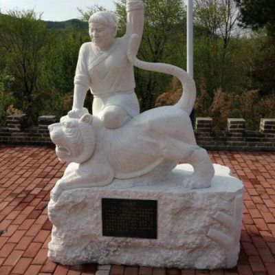 户外二十四孝古代人物成语典故石雕