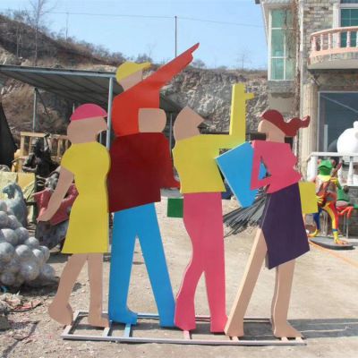 购物人物公园不锈钢雕塑