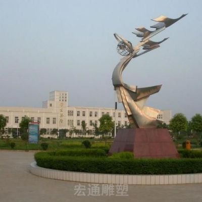 大型镜面标志城市不锈钢雕塑