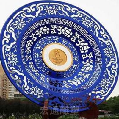 彩绘标志小区不锈钢雕塑