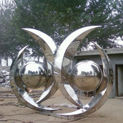 镜面标志商场不锈钢景观雕塑