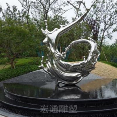 镜面标志别墅不锈钢景观雕塑