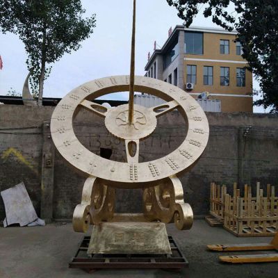 古代日晷园林不锈钢雕塑