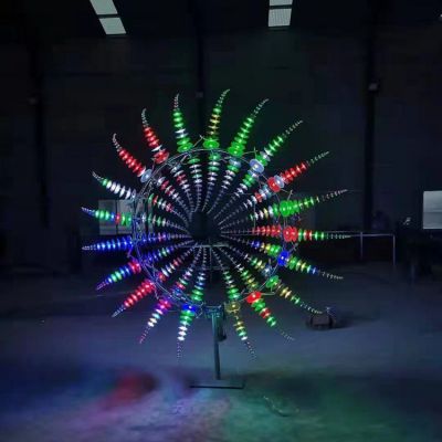 发光风动公园不锈钢雕塑