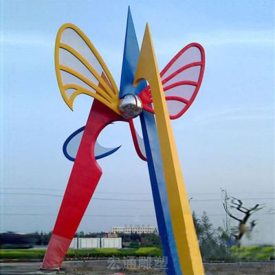 大型标志不锈钢景观雕塑
