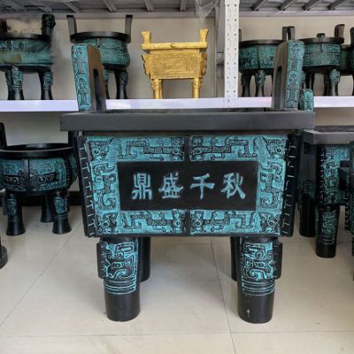 青铜鼎城市铜雕