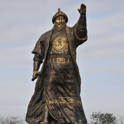 成吉思汗人物城市铜雕