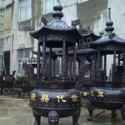 招财进宝香炉铜雕