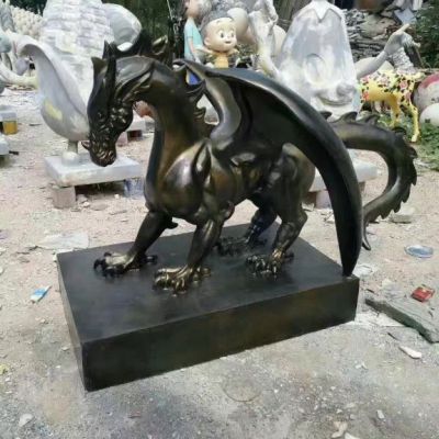 翼龙动物景观铜雕