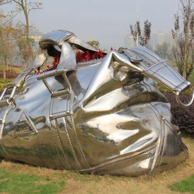 购物袋标志不锈钢雕塑