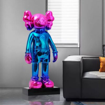 暴力熊公仔标志不锈钢雕塑