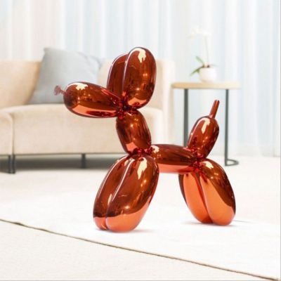 气球不锈钢狗动物雕塑