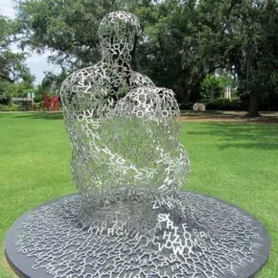 镂空景观不锈钢标志雕塑