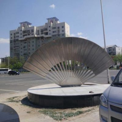 不锈钢扇子景区景观雕塑