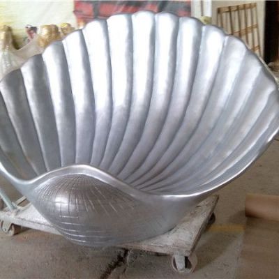 镜面扇贝不锈钢景观雕塑