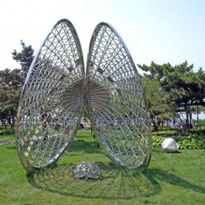 镂空扇贝公园不锈钢雕塑