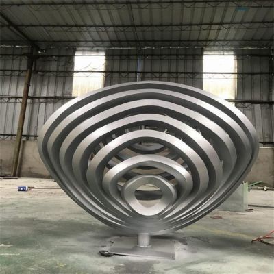 镂空扇贝校园不锈钢雕塑